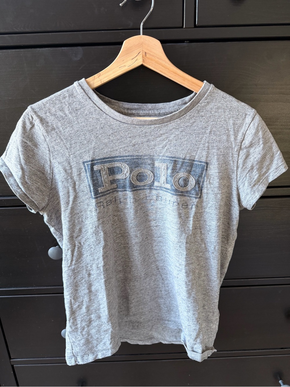 Polo by Ralph Lauren Gray Tee with Blue Logo